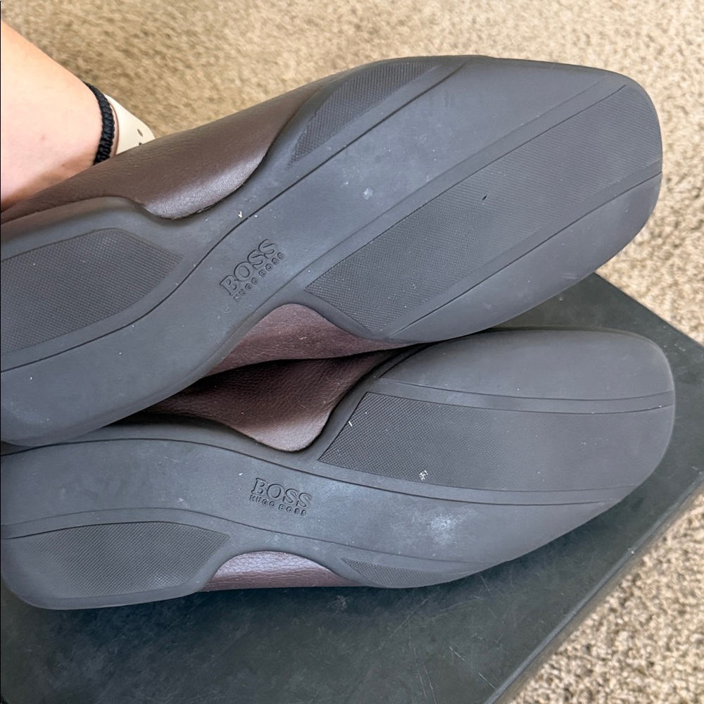 Boss Men's Dark Brown Leather Slip-On Loafers - Picture 2 of 6